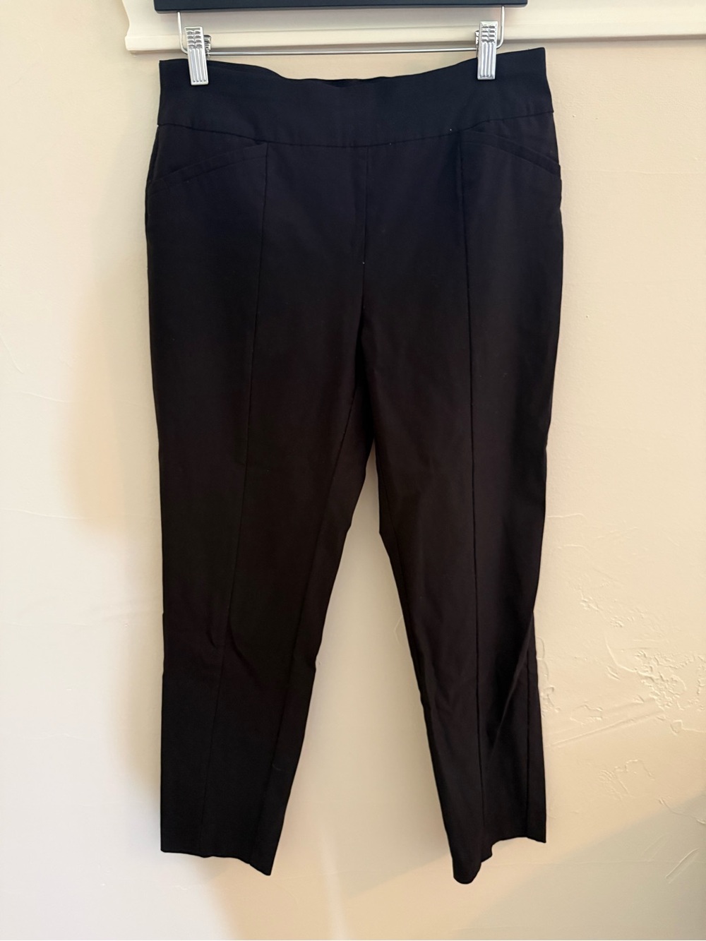 SO SLIMMING BY Chico's Black Straight-Leg Ponte Pants (Size:  1 SHORT)